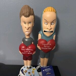 SET OF Beavis and Butt-Head Valentines Day Lighted Blow Mold 2026 Gemmy 14" MTV